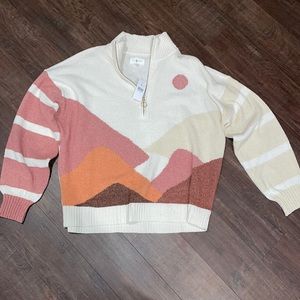 Lou & Grey sunset quarter zip sweater